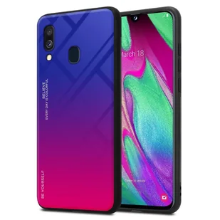 Pokrowiec Do Samsung Galaxy A40 Etui w FIOLETOWO - CZERWONY TPU Obudowa Case Cover Plecki Ochronny Cadorabo - Etui i futerały do telefonów - miniaturka - grafika 1
