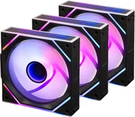 Wentylatory komputerowe - Wentylator Blackstorm Luna MAG-INF ARGB PWM Reverse fan pack, black, 120 mm, 3 pcs. LUNA-MAGINF-120MM-BL-3PACK-REV - miniaturka - grafika 1
