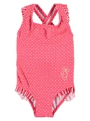 Stroje kąpielowe dla dziewczynek - Dziewczęcy strój kąpielowy jednoczęściowy różowy Kanz r.92 - miniaturka - grafika 1