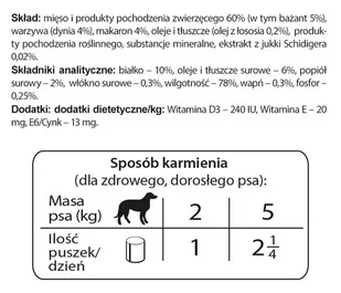 Dolina Noteci PREMIUM dla psów małych ras z bażantem dynią i makaronem 10x100g - Mokra karma dla psów - miniaturka - grafika 2