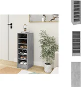 Szafki na buty - vidaXL Szafka na buty betonowa szara 31,5x35x90 cm materiał drewnopochodny - Stojaki i szafki na buty - miniaturka - grafika 1