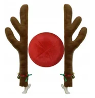 Ozdoby bożonarodzeniowe - TG Dekoracja na samochód Rogi renifera z nosem - 1 kpl. TG53031 - miniaturka - grafika 1