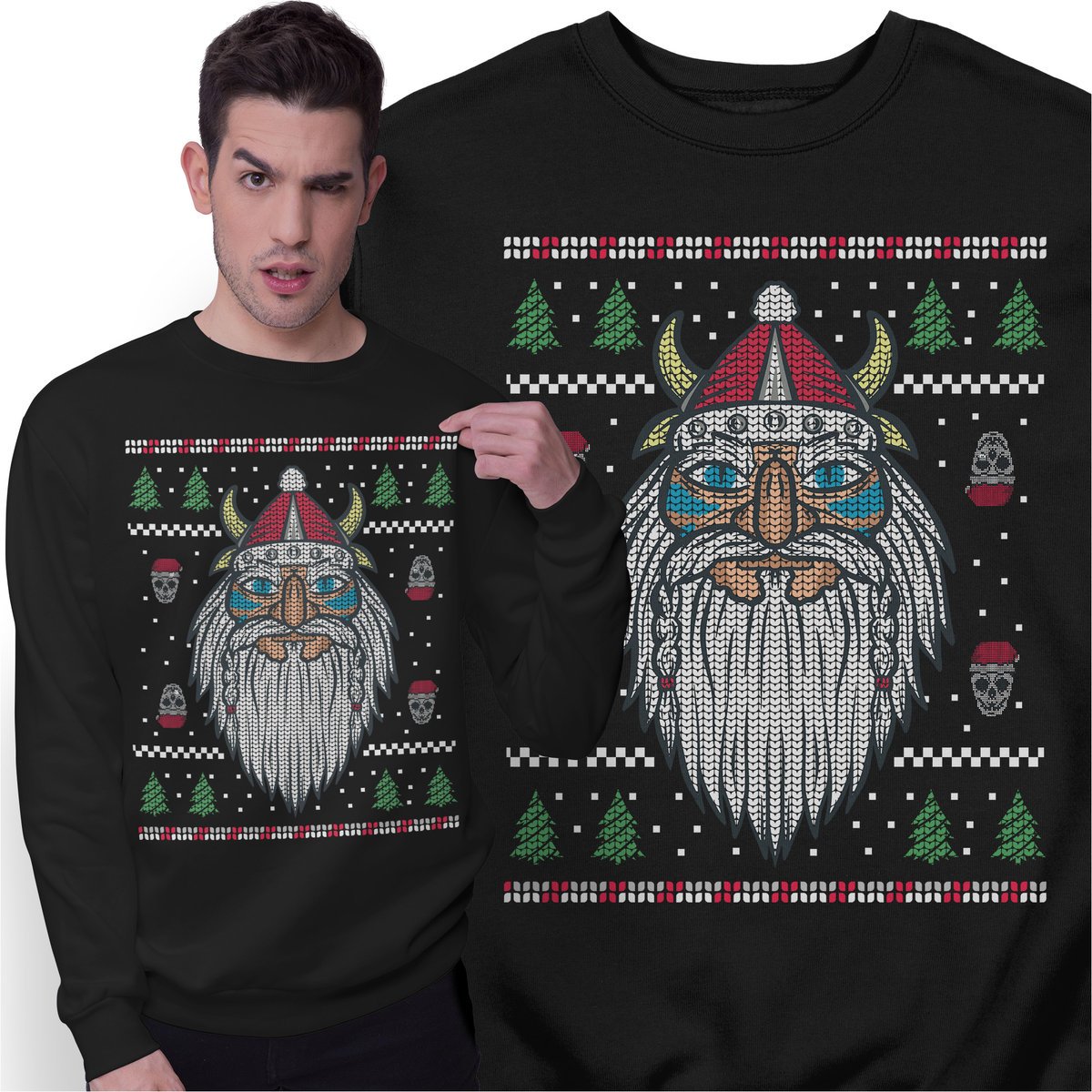 Świąteczna Bluza Prezent na Święta Viking Wiking Świąteczny Sweter