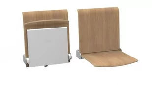 Fotel biurowy, krzesło biurowe Składane krzesło naścienne do poczekalni TPS1A Dąb + szary stelaż - Fotele i krzesła biurowe Fotel biurowy, krzesło biurowe Składane krzesło naścienne do poczekalni TPS1A Dąb + szary stelaż - Fotele i krzesła biurowe - miniaturka - grafika 1