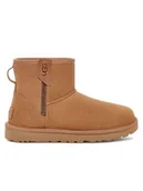 Botki damskie - UGG Skórzane botki "Clasic Mini Bailey" w kolorze jasnobrązowym - miniaturka - grafika 1
