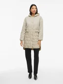 Kurtki damskie - Vila Płaszcz pikowany "Vitone" w kolorze kremowym - miniaturka - grafika 1