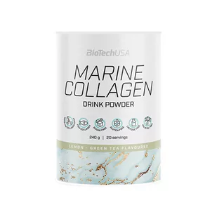 BioTech USA Marine Collagen DrinkPowder - 240g - Lemon Green Tea - Ochrona stawów - miniaturka - grafika 1