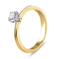 Pierścionki - PIĘKNY ZŁOTY PIERŚCIONEK ZARĘCZYNOWY TULIPAN 585 - miniaturka - grafika 1