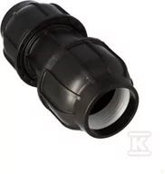 Łączniki, trójniki, kształtki - Złączka zaciskowa PP 110x110 PN10, do rur PE, kolor czarny - miniaturka - grafika 1