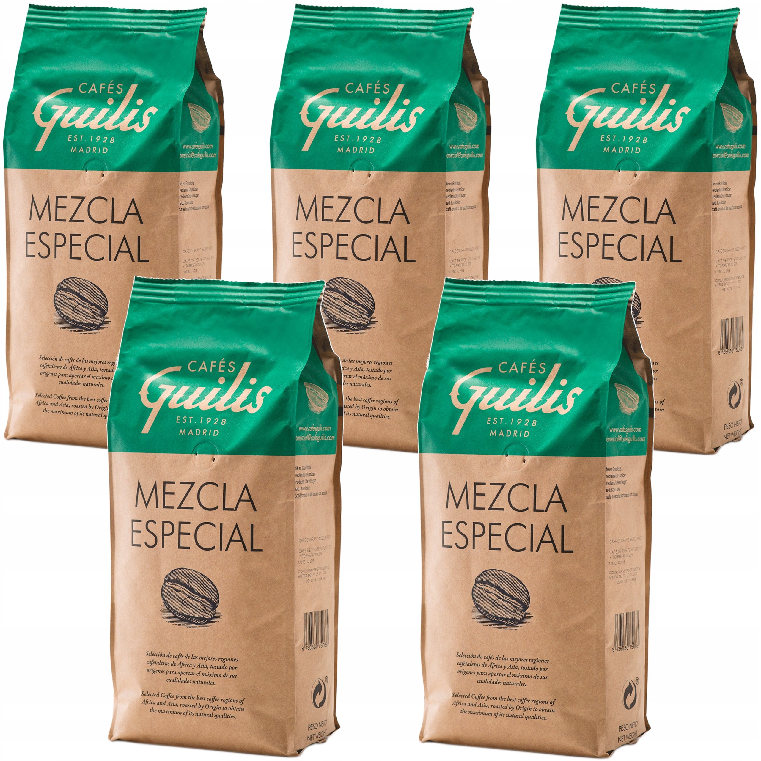 Mezcla Especial z palarni Cafes Guilis zestaw 5X1kg Kawa Ziarnista