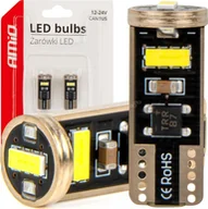 Żarówki samochodowe - AMiO Żarówki led canbus t10e w5w 3x2055 smd white 12v 24v amio-03720 - miniaturka - grafika 1