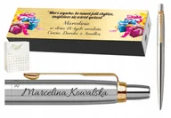 Długopisy - Długopis Parker Jotter Gt Stalowy Z Grawerem Tabliczką Torebką - miniaturka - grafika 1