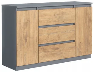 Komoda 120CM Antracyt/lancelot Szafka 3 Szuflady Do Sypialni - Komody - miniaturka - grafika 1