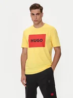 Koszulki męskie - Hugo T-Shirt Dulive222 50467952 Żółty Regular Fit - miniaturka - grafika 1