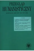 przegląd humanistyczny 1/2022 (476) - Czasopisma - miniaturka - grafika 1
