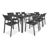 Meble ogrodowe - Zestaw ogrodowy Nardi TRILL/LIBECCIO 8+1 Antracite - miniaturka - grafika 1