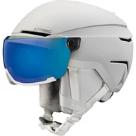 Kaski narciarskie - Atomic Savor Visor Stereo, kask narciarski z wizjerem, biały - miniaturka - grafika 1