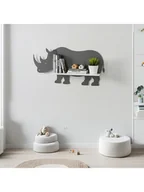 Zestawy mebli dla dzieci - Woody Kids Regał ścienny w kolorze biało-szarym- 33 x 25 x 10 cm - miniaturka - grafika 1