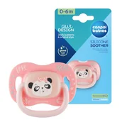 Smoczki uspokajające - Canpol Babies Silikonowy Smoczek Symetryczny 0-6m Exotic Animals Panda - miniaturka - grafika 1