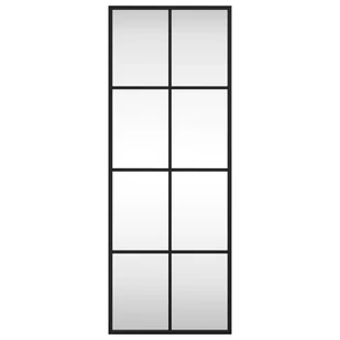 Lustro ścienne, czarne, 30x80 cm, prostokątne, żelazo  Lumarko! - Lustra - miniaturka - grafika 4