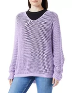Swetry damskie - SIDONA Damski sweter z dzianiny 10426982-SI01, liliowy, XXL, bez, XXL - miniaturka - grafika 1