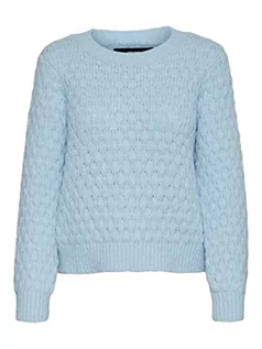 Swetry damskie - VERO MODA Damski sweter Vmwinnie Structure Ls O-Neck Blouse Noos, Cerulean, XS - grafika 1