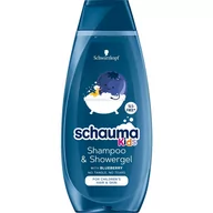 Szampony do włosów - Schauma Kids szampon do włosów i żel pod prysznic dla chłopców z ekstraktem z borówki 400ml - miniaturka - grafika 1