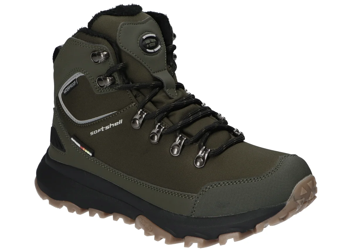 AMERICAN CLUB HL191 SOLIDNE STYLOWE OCIEPLANE TREKKINGI TRAPERY ŚNIEGOWCE BUTY ZIMOWE KH 41