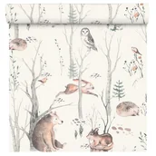 Tapety - Tapeta dziecięca Las Sowy Misie flizelinowa - miniaturka - grafika 1