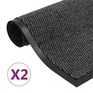 Wycieraczki - vidaXL Wycieraczki, 2 szt., prostokątne, 60 x 90 cm, antracytowe - miniaturka - grafika 1