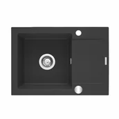 Zlewozmywaki - Maidsink Zlewozmywak granitowy Milos Czarny - miniaturka - grafika 1