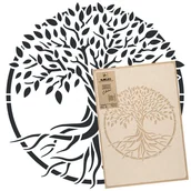 Scrapbooking - Szablon malarski wielokrotny // DRZEWO ŻYCIA – OKRĄG // 43x64cm - miniaturka - grafika 1