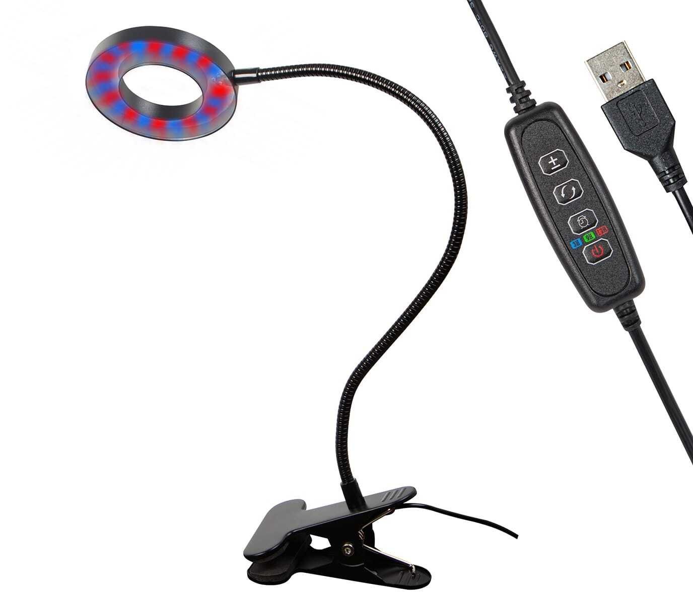 Lampa stołowa Blow 71-307# Lampa stojąca do uprawy roślin z klipsem