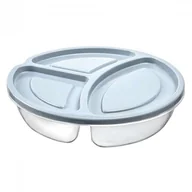 Akcesoria i części AGD - Pojemnik dzielony, okrągły, do żywności, 3-częściowy, lunchbox, 0,6 l kod: O-126044 - Orion - miniaturka - grafika 1