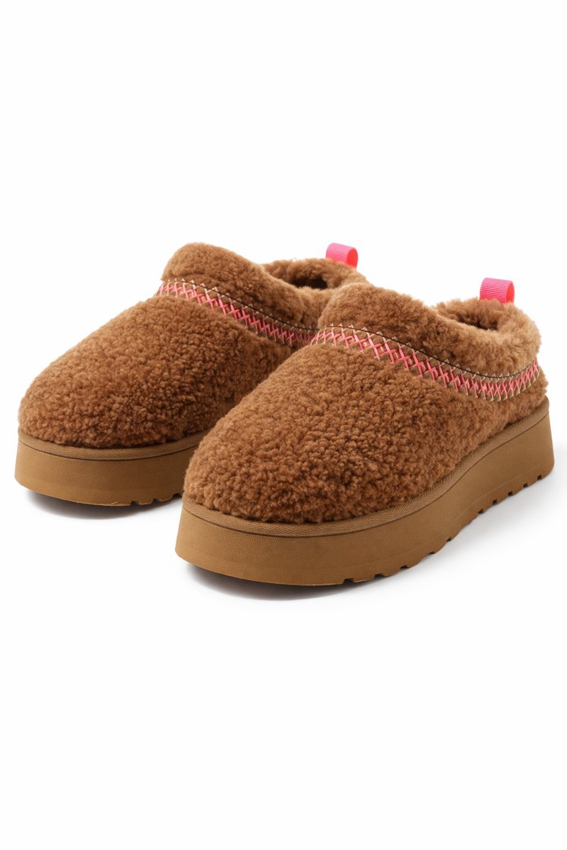 UGG TAZZ ZIMOWE ŚNIEGOWCE Z KOŻUSZKIEM I HAFTEM BRĄZOWE SKÓRA 36 1I3A