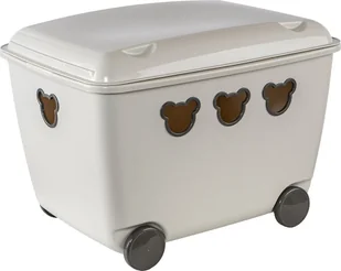 Branq Pojemnik na zabawki 55L Teddy biały - Pojemniki na zabawki - miniaturka - grafika 1
