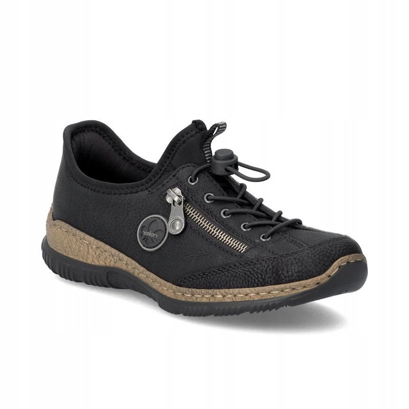 Rieker Sneakersy Półbuty Damskie Czarne N3267-01 r.36