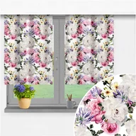 Zasłony - ZASŁONY GOTOWE 2 SZT KOMPLET ZASŁON DO KUCHNI 70X100 TUNEL ZASŁONA WZÓR 010 - miniaturka - grafika 1