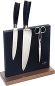 Noże kuchenne - Orion Stojak na noże magnetyczny dwustronny BLACK 24x24 cm - miniaturka - grafika 1