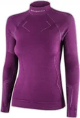 Bluzy damskie - Brubeck LS1665W Bluza damska EXTREME MERINO fuksjowy M - miniaturka - grafika 1