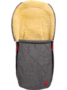 Kaiser Naturfellprodukte Śpiworek wełniany "Emmi" w kolorze antracytowym - 80 x 37 cm - Akcesoria do wózków - miniaturka - grafika 1