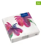 Obrusy i serwetki - Villeroy & Boch Serwetki (40 szt.) "Artesano Flower" w kolorze różowo-białym - miniaturka - grafika 1