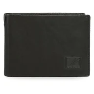 Portfele - Pepe Jeans Marshal Portfel Poziomy z Portmonetką Czarny 11,5x8x1 cms Skóra, czarny, Talla única, Portfel poziomy z portmonetką - miniaturka - grafika 1