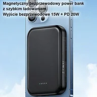 Powerbanki - USAMS Powerbank PB66 10000mAh 20W PD Magnetic Wireless Two-Way Fast Charge biały/white 10KCD18002 (US-CD180) - miniaturka - grafika 1