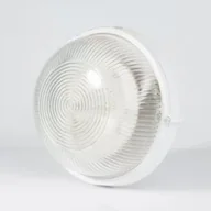 Oświetlenie warsztatowe - OPR.kanałowa LED okrągła  3W b.ciepła 3000K (200lm) SAN60LED metal/szkło biała IP44 Volteno [RONDO LED] - miniaturka - grafika 1