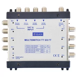 Telmor Multiswitch TT 5/8 FT końcowy - Rozgałęźniki i multiswitche do TV-SAT - miniaturka - grafika 1