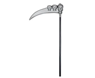 Boland Generique - Sense broń Halloween akcesoria kostiumowe czarno-srebrne 103 cm - Halloween - miniaturka - grafika 2