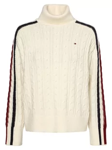 Tommy Hilfiger - Sweter damski, beżowy|niebieski|czerwony - Swetry damskie - miniaturka - grafika 1
