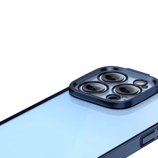 Zestaw ochronny Baseus Glitter przeźroczyste etui i szkło hartowane do iPhone 14 Pro (niebieski) - Etui i futerały do telefonów - miniaturka - grafika 6