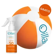Balsamy i kremy do opalania - Oillan Sun, ochronny spray do twarzy i ciała, SPF 50, 125 ml + piłka plażowa gratis - miniaturka - grafika 1